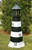 Amish handcrafted Bodie Island replica wood lighthouse, finished in black and white, 5 foot.