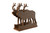 Sea Quest Rustic Collection indoor outdoor poly napkin holder - elk in mahogany