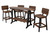 Amish handcrafted, poly surfboard style bar table and chair set, in mahogany and black