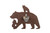 Sea Quest Rustic Collection indoor outdoor, poly bottle opener - bear with cubs design in brown.