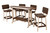 Amish handcrafted, poly surfboard style table and chair set, brazilian walnut and yellow.