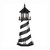 Amish made Cape Hatteras replica garden lighthouse finished in black and white, 4 foot.