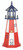 Amish crafted patriotic style garden lighthouse made from AZEK® PVC. Features a Red, white, and blue finish and Cape Henry style in 4 foot model.