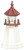 Amish crafted Marblehead replica poly garden lighthouse pictured in cherrywood and white, 2 foot model.