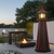 Amish made poly garden lighthouse, pictured on patio