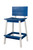 Amish handcrafted poly bar chair in bright blue and white.