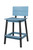 Amish handcrafted poly bar chair in powder blue and dark gray.