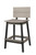 Amish handcrafted poly bar chair in light gray and dark gray.