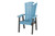 Amish crafted Ocean Wavz collection poly dining chair pictured in powder blue and dark gray