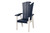 Amish crafted Ocean Wavz collection poly dining chair pictured in patriot blue and white