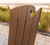 Amish crafted Ocean Wavz woodgrain poly chair back detail, in brazilian walnut