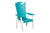 Amish crafted Ocean Wavz collection poly dining chair pictured in aruba blue and white