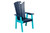 Amish crafted Ocean Wavz collection poly dining chair pictured in patriot blue and aruba blue