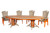 Surf-Aira Amish crafted premium poly dining table & Ocean Wavz chairs in birchwood and orange