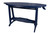 Surf-Aira surfboard style 6 foot outdoor dining table, poly construction, Amish crafted in patriot blue