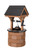 Amish crafted poly wishing well in mahogany and black