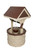 Amish crafted large poly wishing well in birchwood and brown
