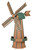 Amish crafted poly windmill, large, in cedar and green