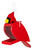 All-weather poly bird feeder in cardinal shaped design, easy fill, Amish made in the USA.