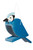 Blue jay shaped wood bird feeder, amish made in the USA.