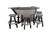 Amish crafted Anchor Avenue bar table and stools in black and driftwood
