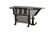 Amish crafted poly boat style bar table in driftwood and black