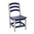 Poly chair in light gray and patriot blue