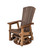 Amish crafted poly outdoor furniture - swivel glider chair in weatherwood and brazilian walnut