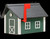 Amish crafted poly mailbox in turf green, white, black