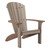 Finch Amish crafted poly adirondack chair in coastal grey and brazilian walnut