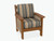 Finch™ Amish crafted poly Mission style deep seating chair in mahogany, birchwood, with Stanton greystone fabric.