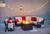 Poly outdoor sectional sofa on patio