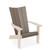 Modern style poly adirondack chair from Skyward collection by Finch. Made in the USA, pictured in coastal gray and seashell.