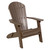 All-weather poly folding adirondack chair pictured in brown.