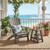 All-weather poly adirondack chair and end table on coastal home veranda. Pictured in coastal gray.
