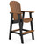 All-weather poly bar chair, Amish made in the USA, pictured in black and mahogany