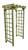 Morgan cedar arbor pictured with linden leaf stain
