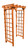 Morgan cedar arbor pictured with redwood stain