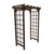 Morgan cedar arbor pictured with walnut stain