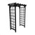 Morgan cedar arbor pictured with charcoal stain