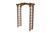 Amish crafted Madison cedar arbor pictured with mushroom stain