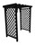 Amish crafted Covington cedar arbor finished in charcoal stain