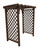 Amish crafted Covington cedar arbor finished in walnut