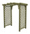 Jamesport Amish crafted cedar arbor pictured in linden leaf stain
