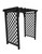 Amish crafted Covington cedar arbor finished in charcoal stain