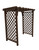 Amish crafted Covington cedar arbor finished in walnut