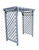 Amish crafted Covington cedar arbor finished in gray stain