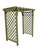 Amish crafted Covington cedar arbor finished in linden leaf stain
