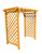 Amish crafted Covington cedar arbor finished in natural stain