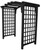 Amish crafted 6 foot Cambridge cedar arbor pictured in charcoal stain